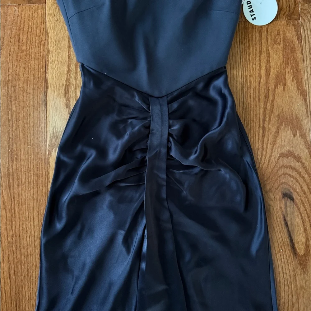STAUD Navy Midi Wayfaring Dress. Size 0. NWT. - Picture 4 of 8